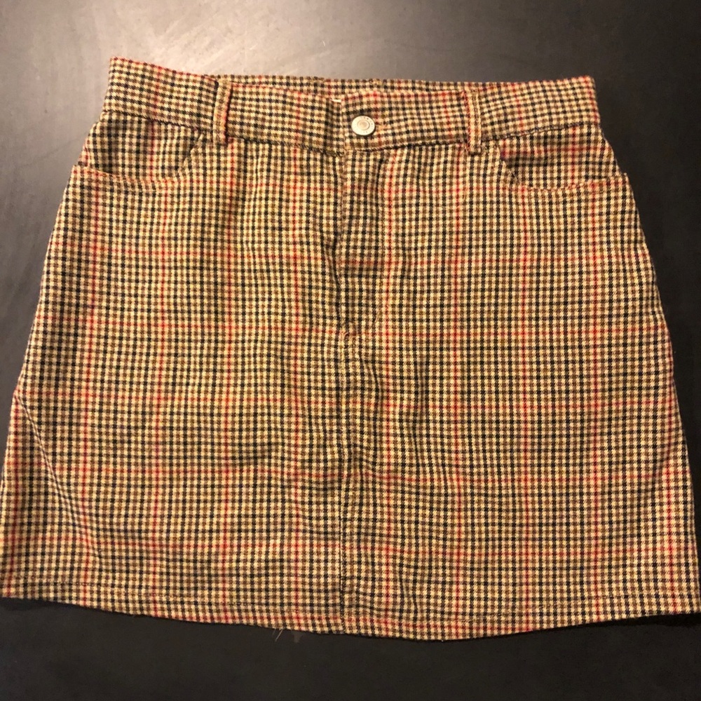 Plaid miniskirt very cute